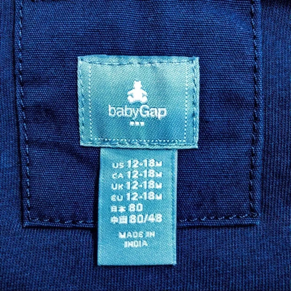 Baby Gap Blue Baseball Jacket Sz 12-18m